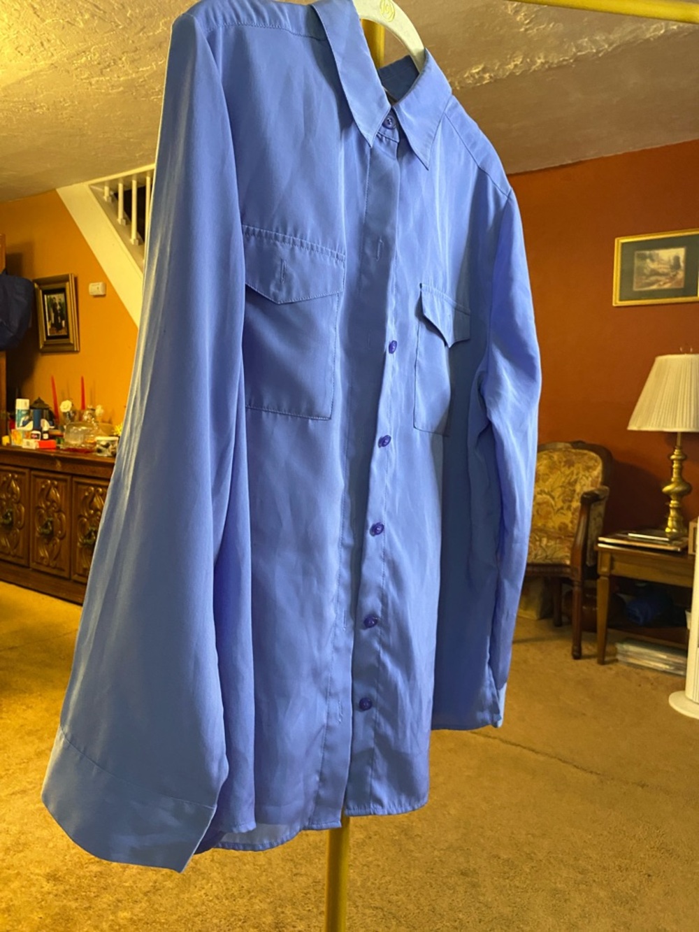 Chico's Periwinkle Button-Front Blouse
